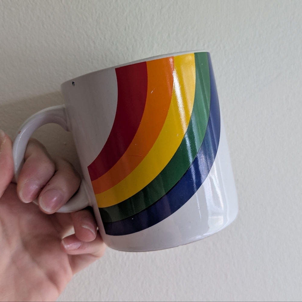 Vintage Rainbow Mug Made in Korea F.T.D.A. 1986